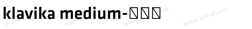 klavika medium字体转换